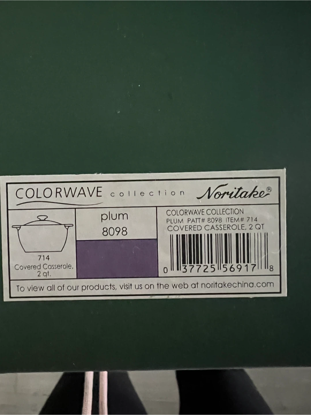Noritake Colorwave Plum Covered Casserole, 2 Qt - photo 3