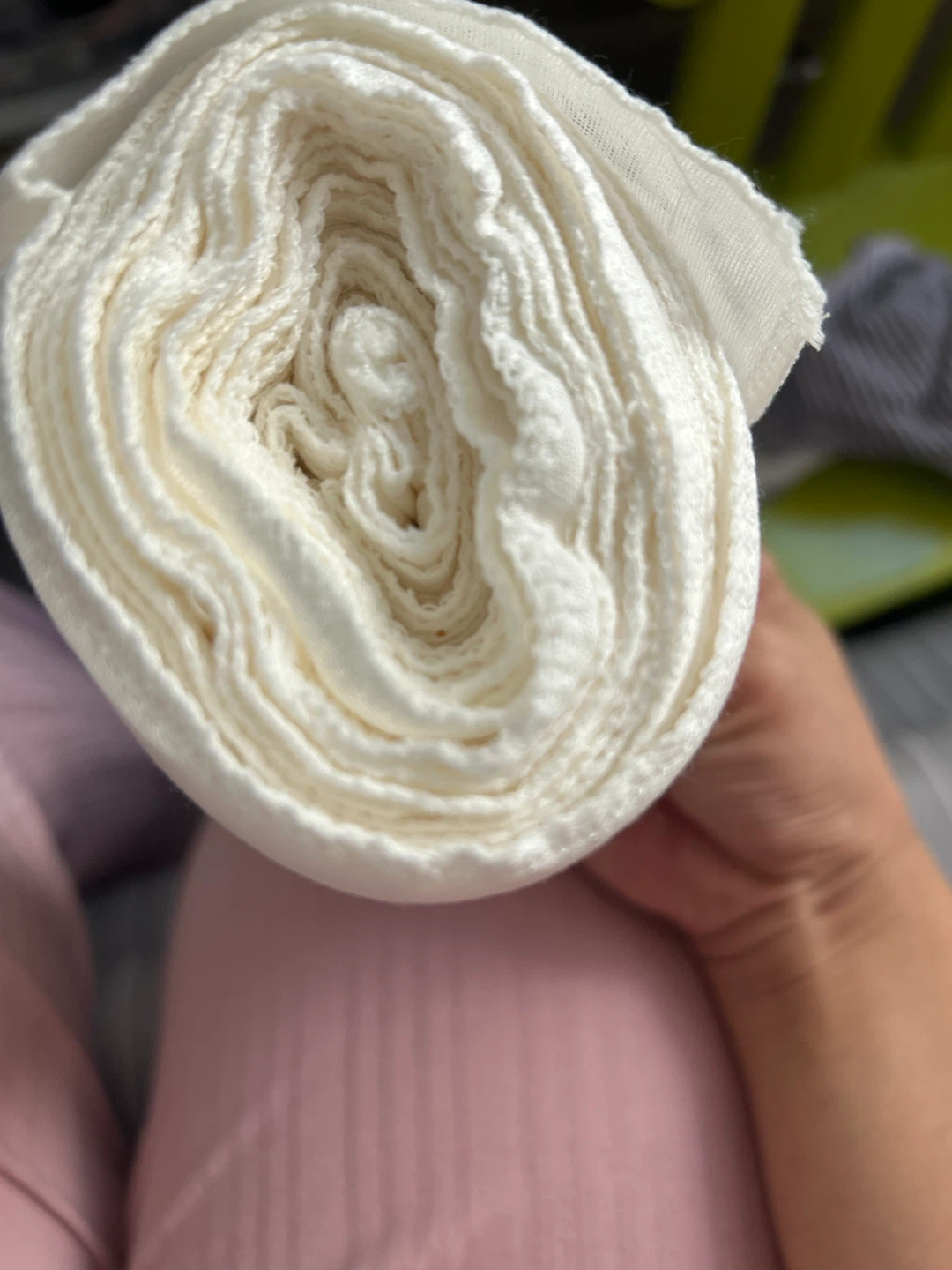 White Cotton Fabric Roll