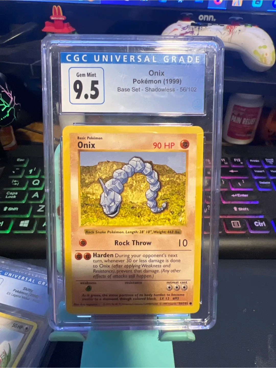 CGC 9.5 Gem Mint Onix Pokemon Card thumbnail