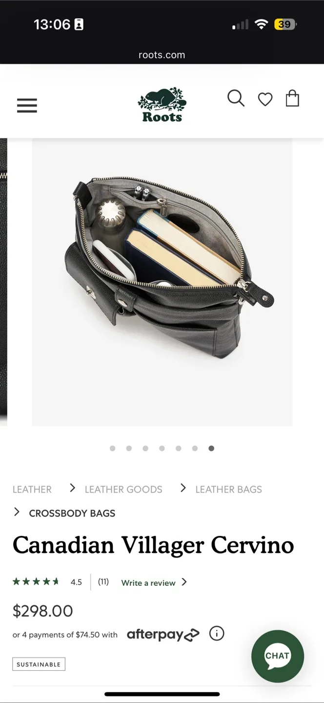 $375+ Roots Canadian Villager Tribe Crossbody Bag image indicator(5)