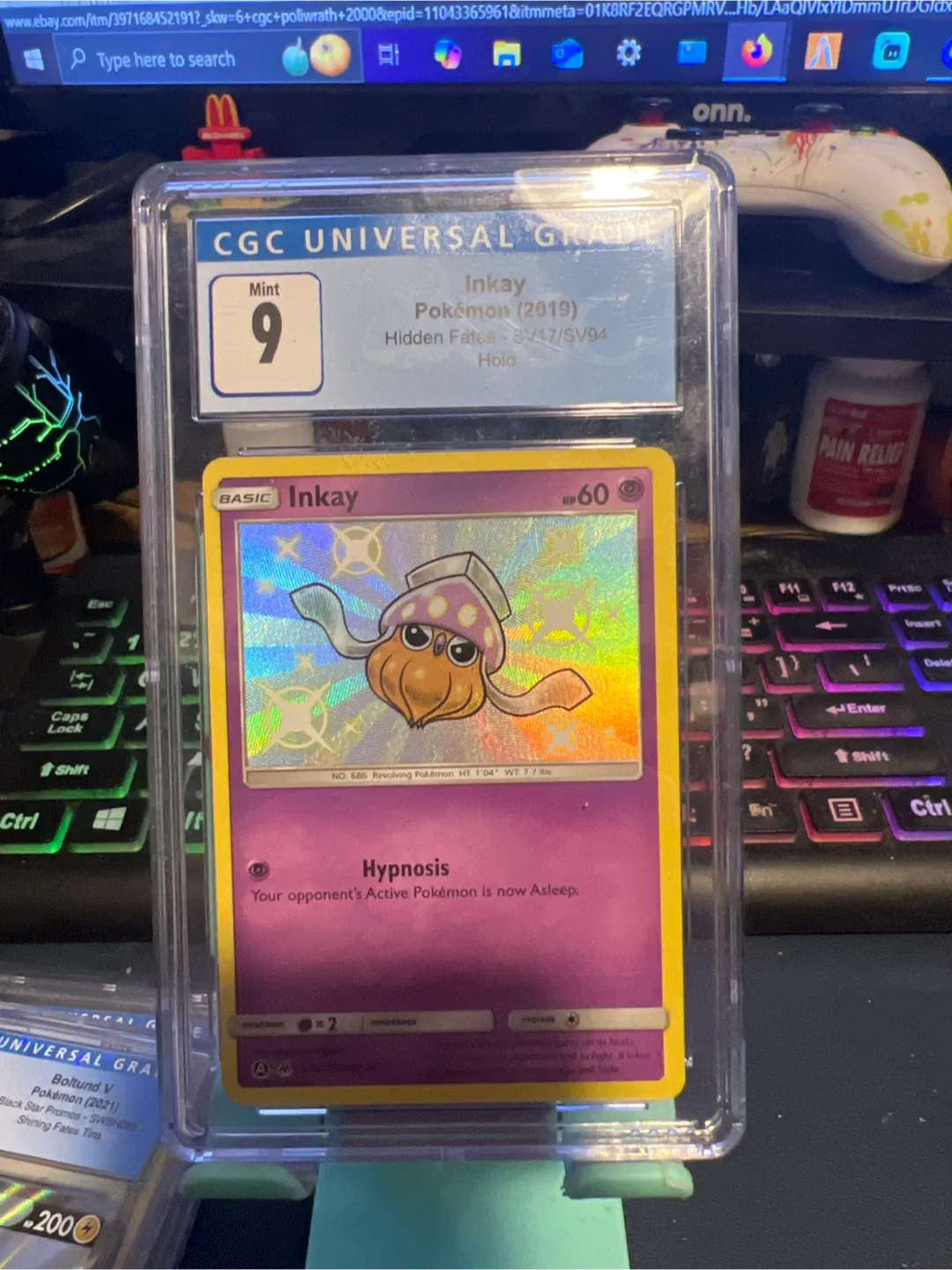 Inkay Pokemon Card - CGC Mint 9 thumbnail