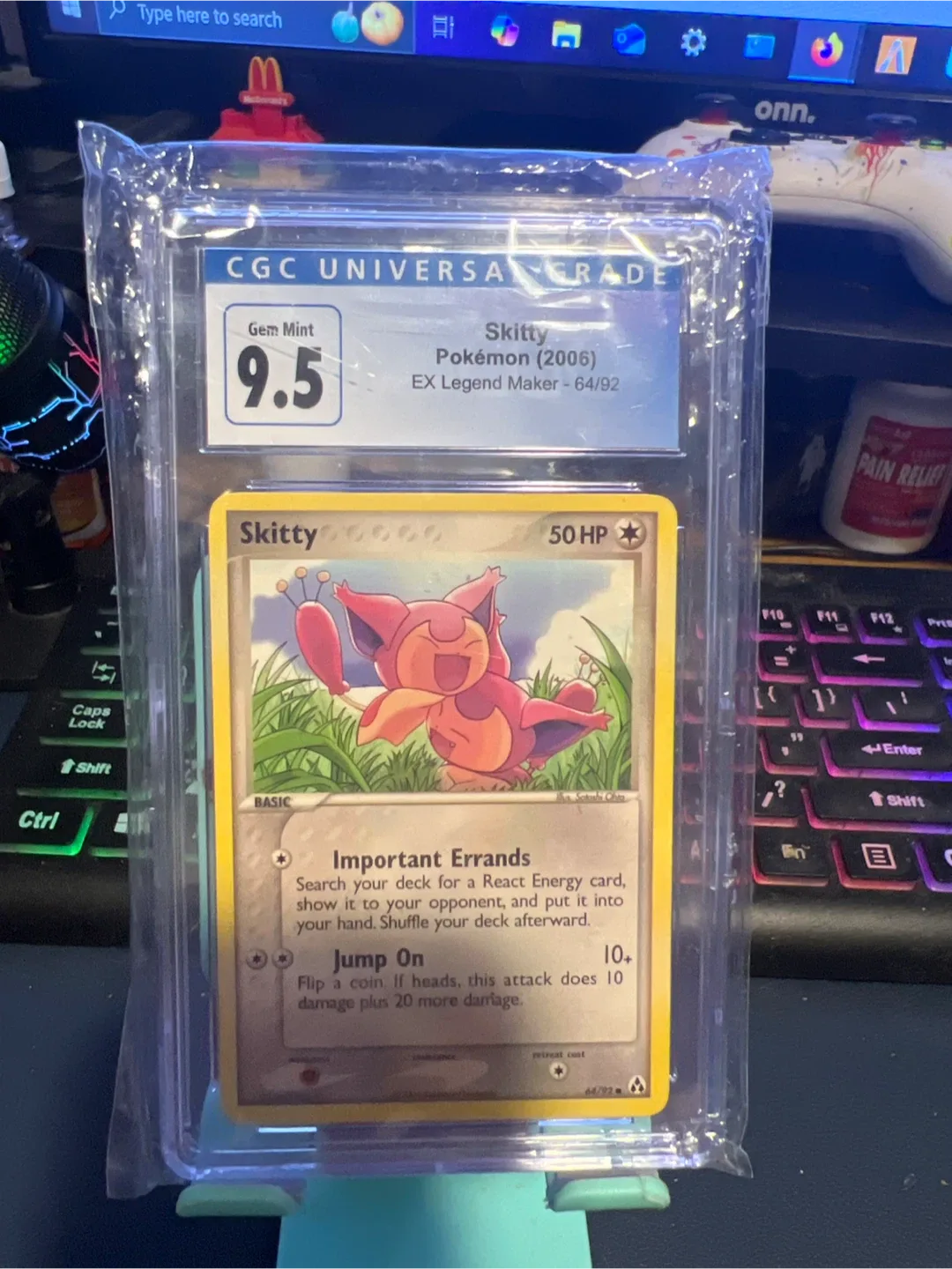 Skitty Pokemon Card (2006) CGC 9.5 Gem Mint thumbnail