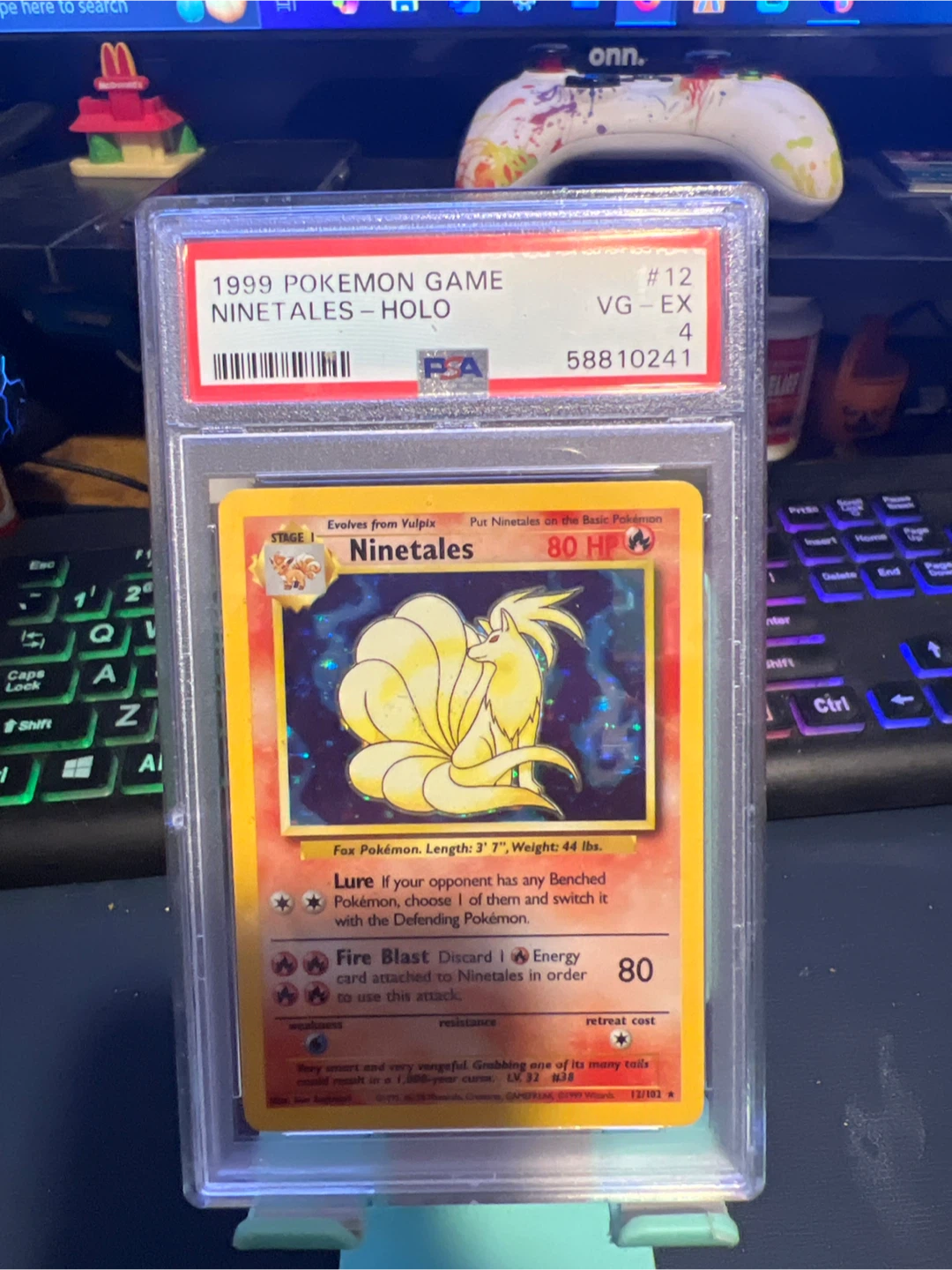 PSA Graded 1999 Pokemon Game Ninetales Holo Card