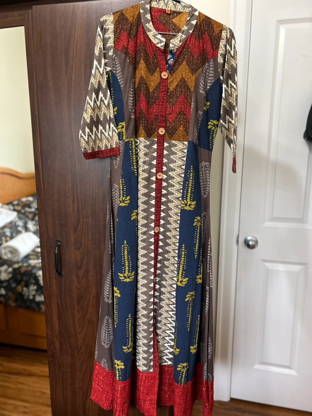 Boho Style Long Sleeve Cotton Dress - photo 2