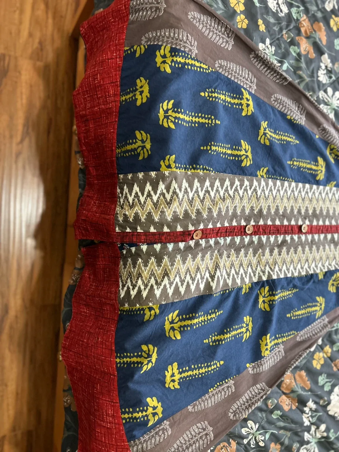 Boho Style Long Sleeve Cotton Dress image indicator(4)