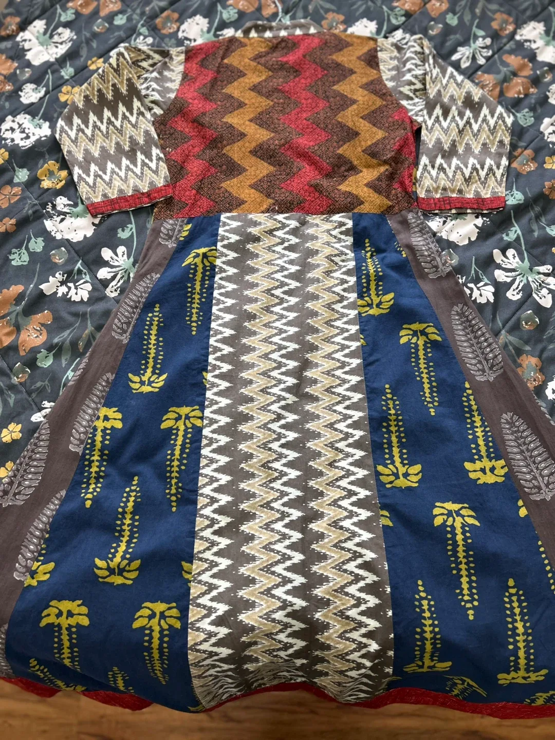 Boho Style Long Sleeve Cotton Dress image indicator(6)