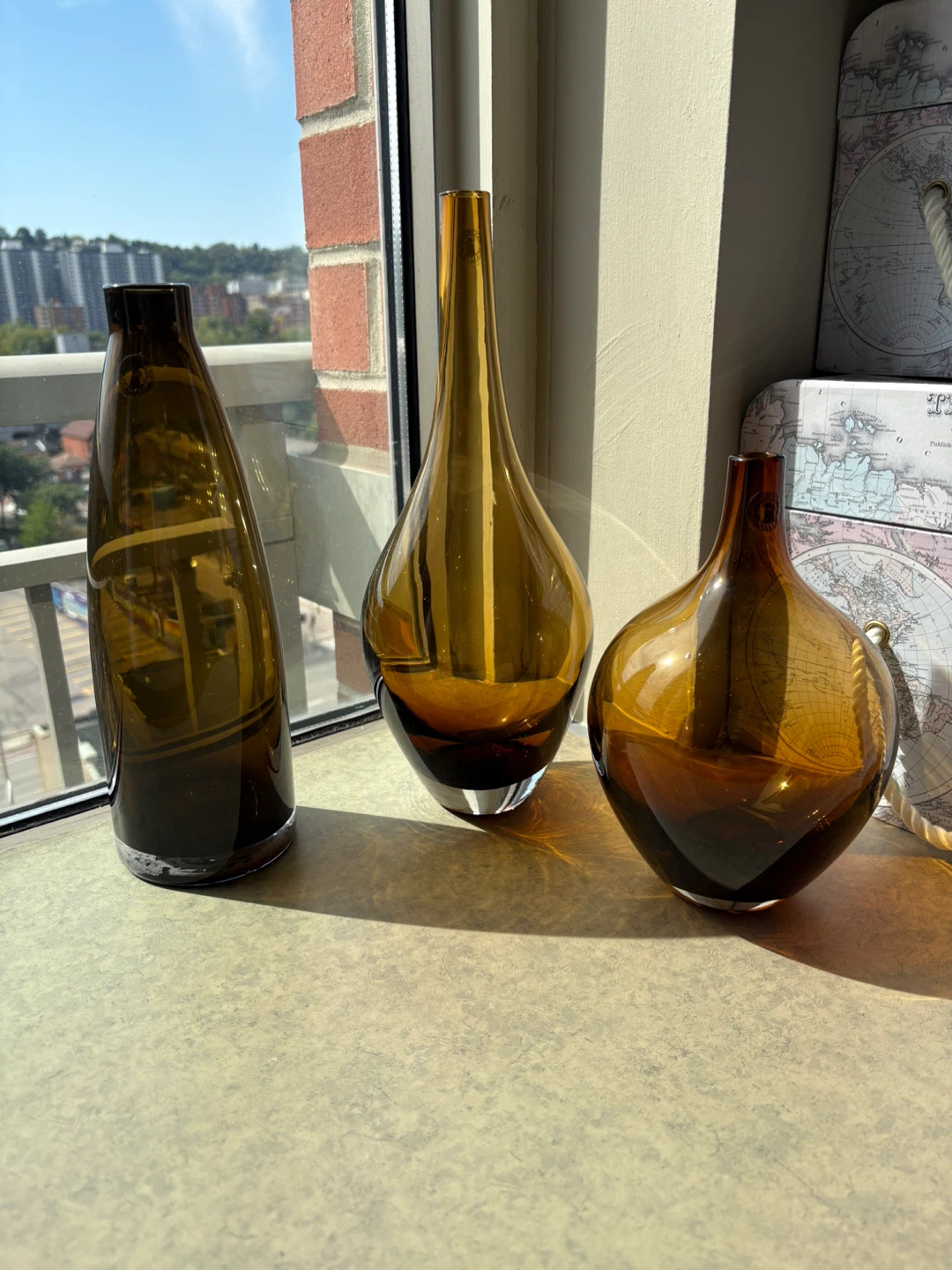 Set of 3 Vintage IKEA Glass Vases