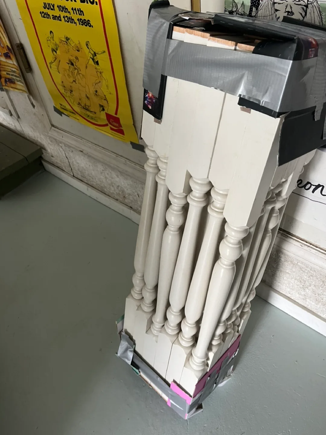 Wooden Spindle Stair Railing - White thumbnail