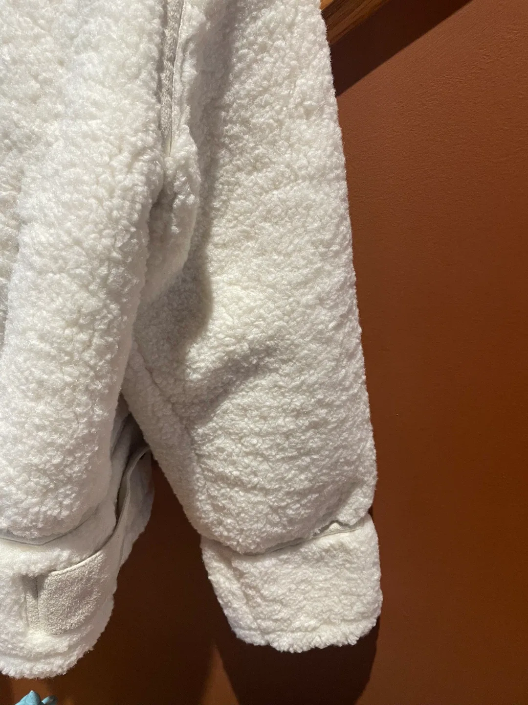 Topshop Cream Faux Shearling Jacket - US 8 image indicator(6)