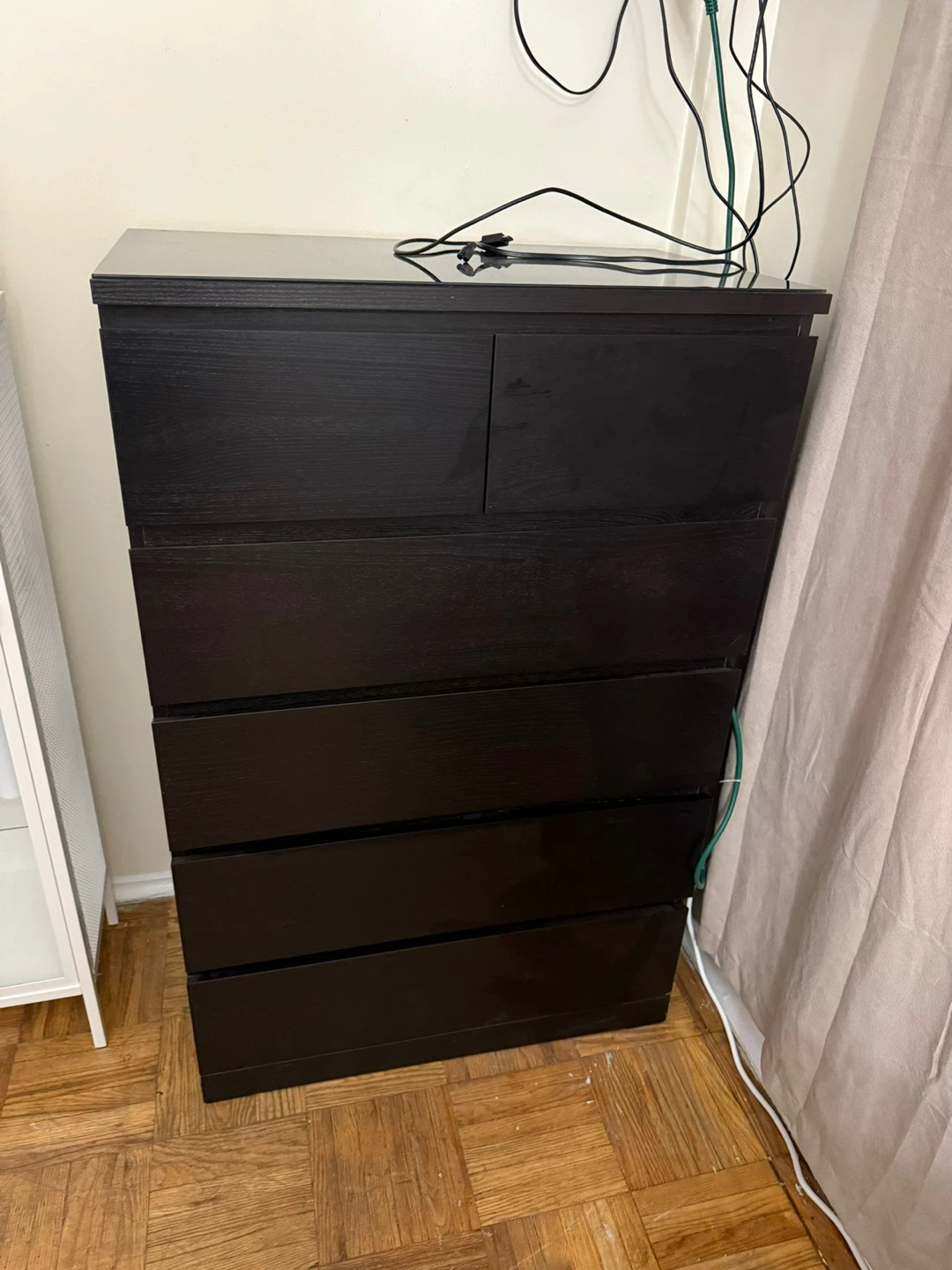 IKEA Hemnes Black-Brown 6-Drawer Dresser