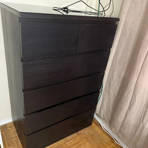 IKEA Hemnes Black-Brown 6-Drawer Dresser | Karrot IKEA Hemnes Black-Brown 6-Drawer Dresser | Karrot