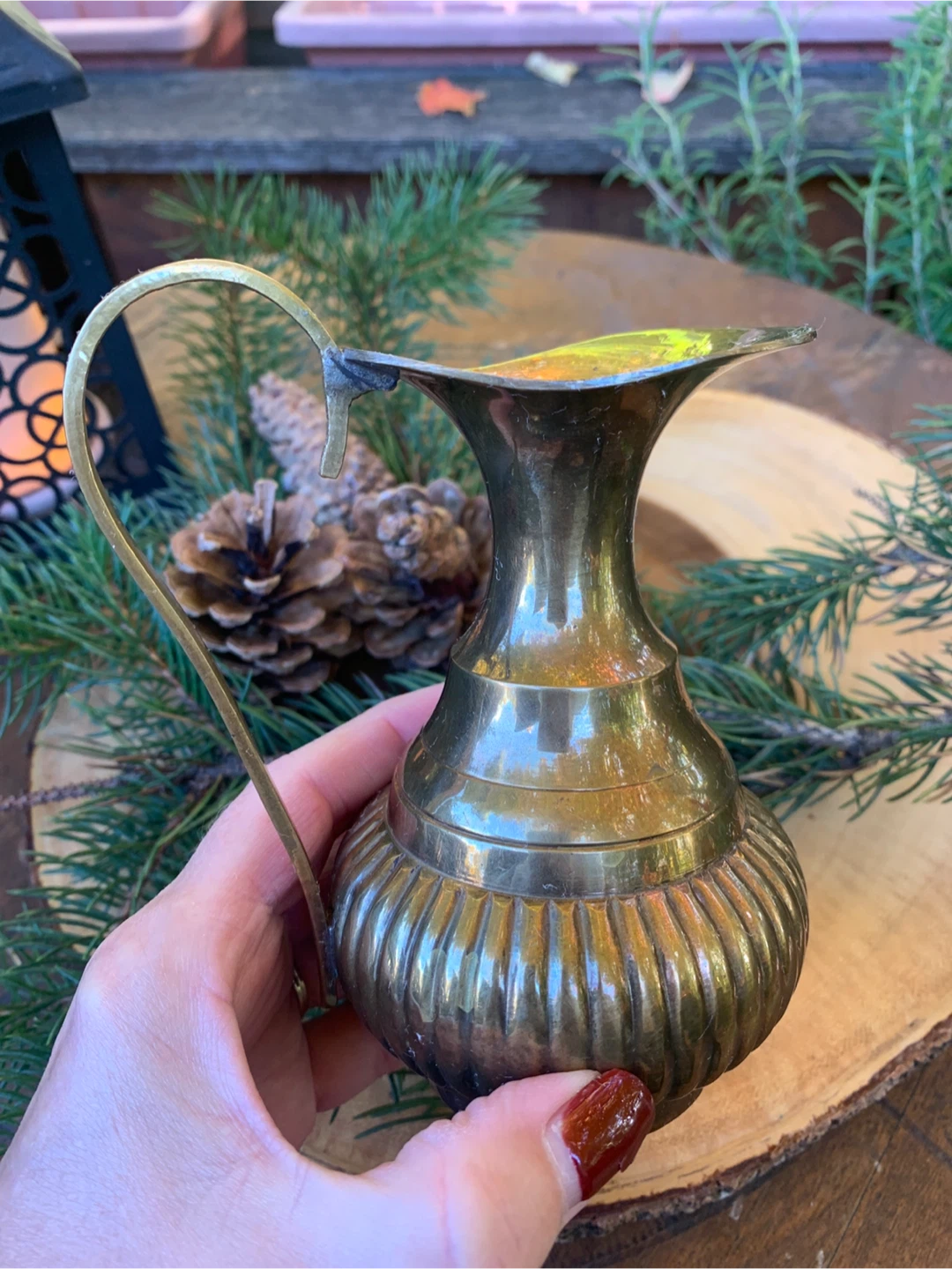 Vintage Brass Pitcher - Made in India - photo 3