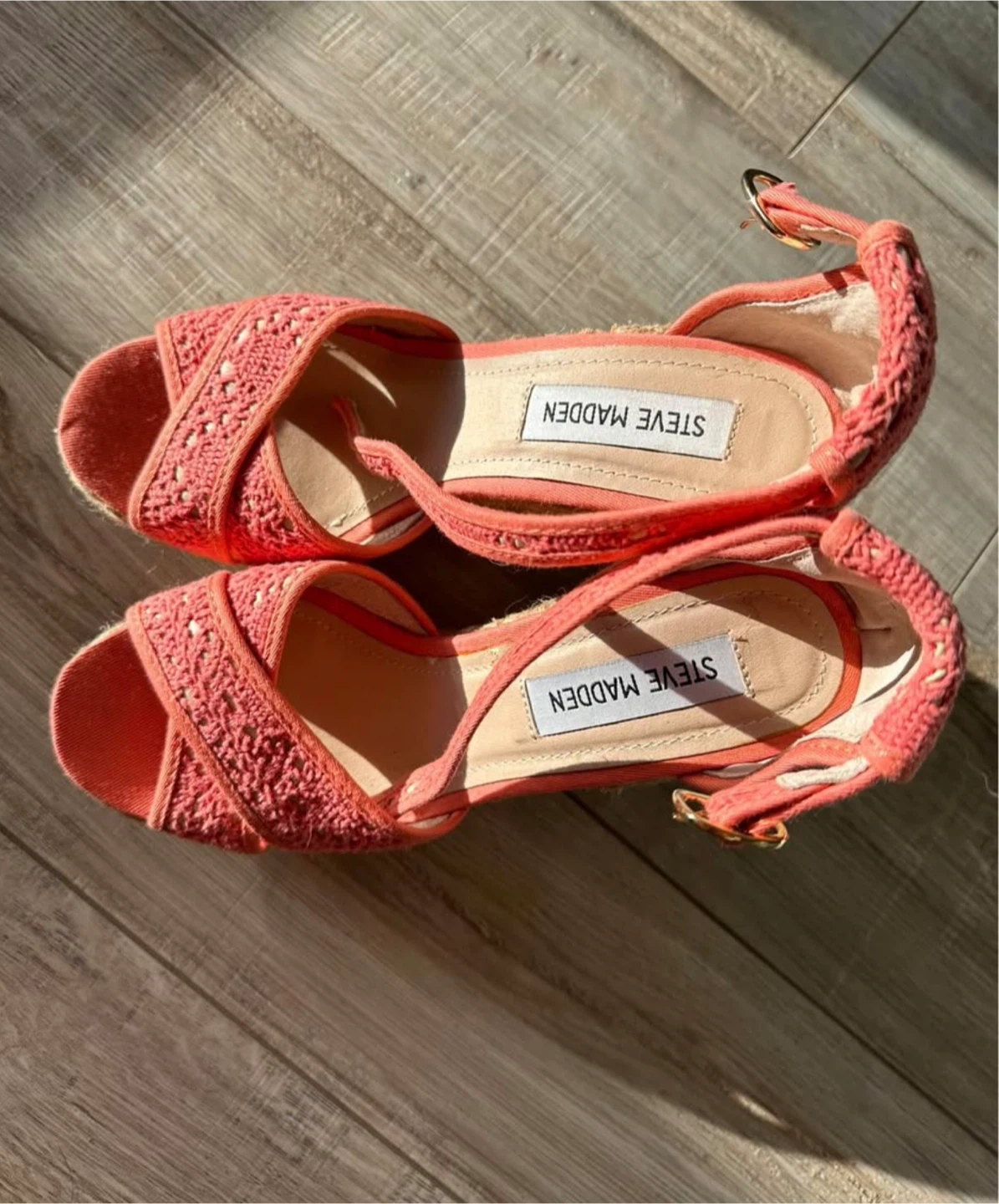 Steve Madden Marrvil Coral Wedge Sandals - Size 6.5 - photo 2