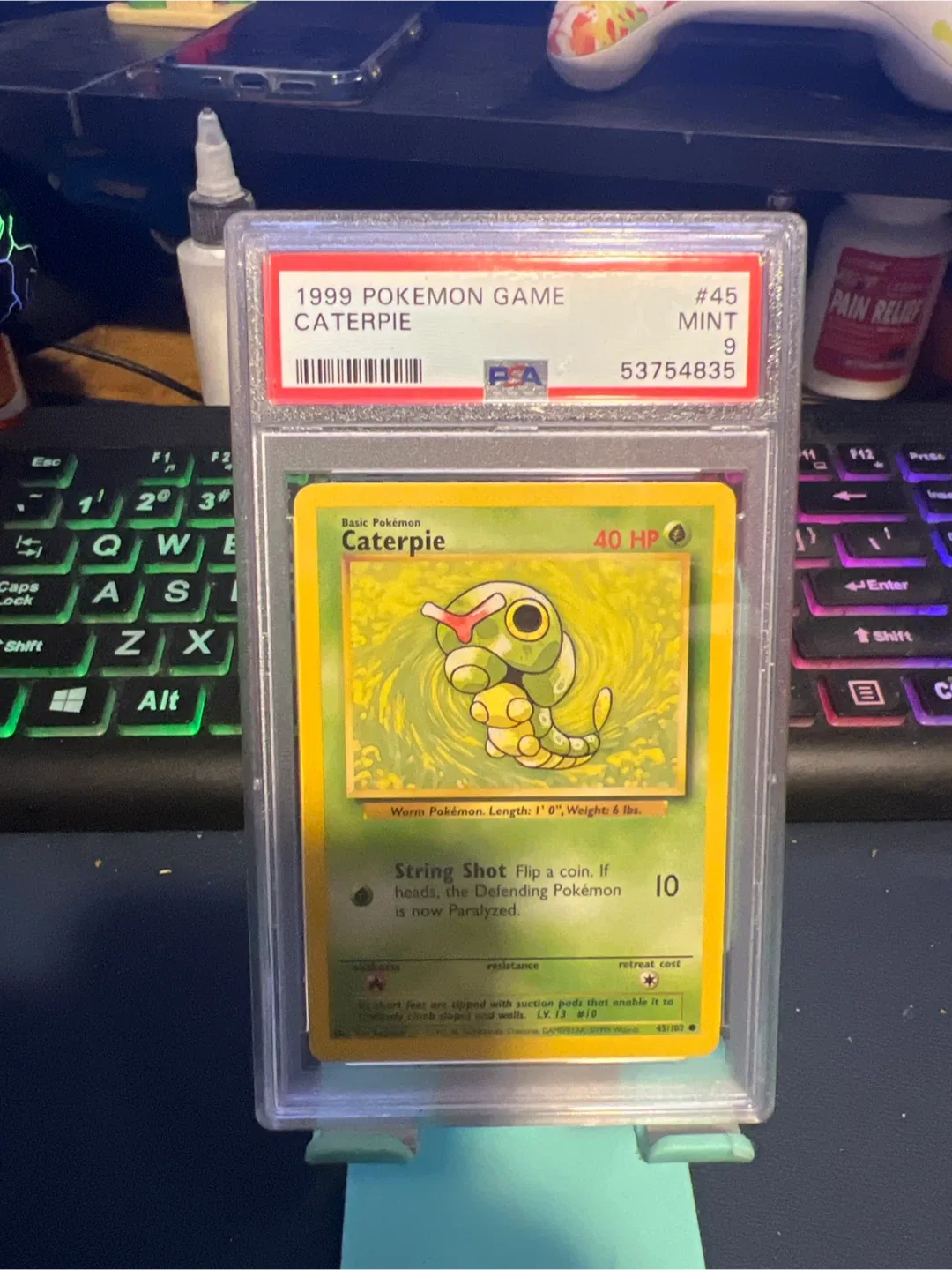 1999 Pokemon Caterpie PSA Mint 9 thumbnail