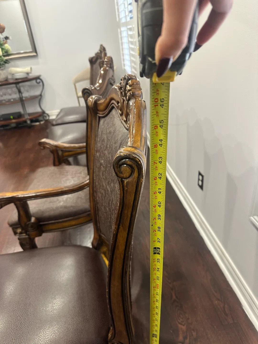 Brown Upholstered Dining Chairs - Set of 6 image indicator(6)