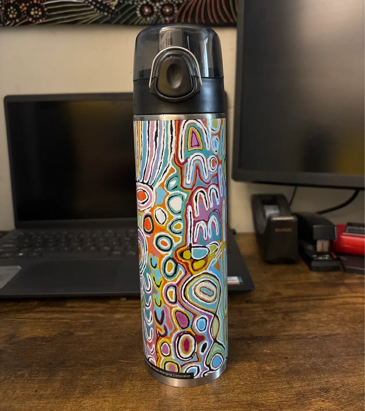 Stainless Steel Aboriginal Art Water Bottle thumbnail