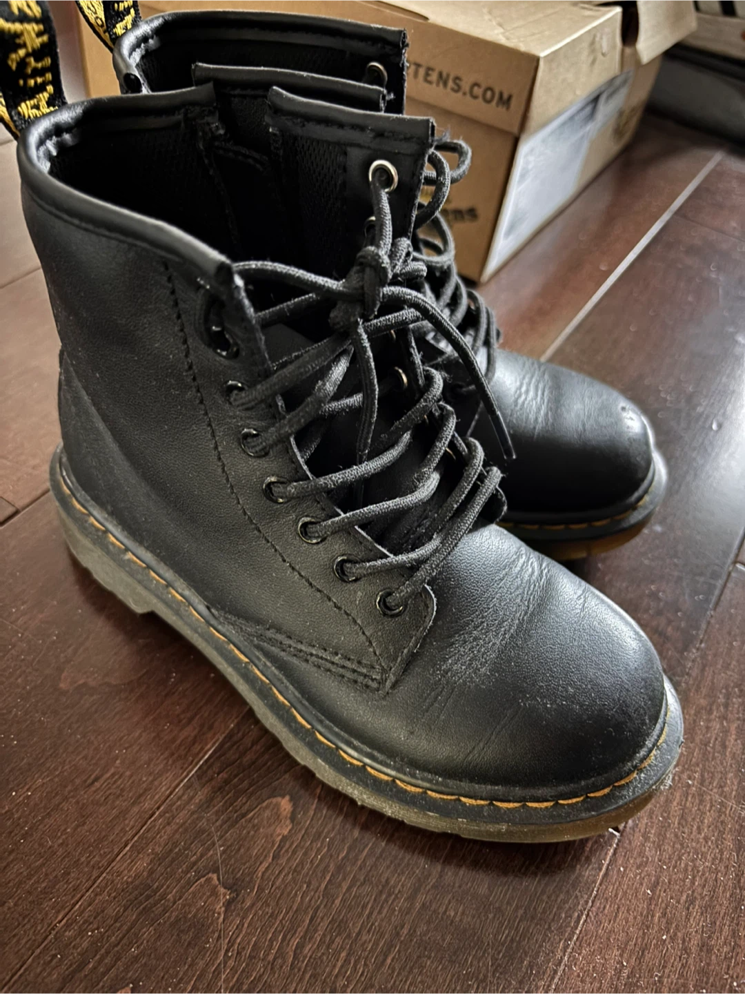 Dr. Martens 1460 J Black Boots - US 12 Youth - photo 2