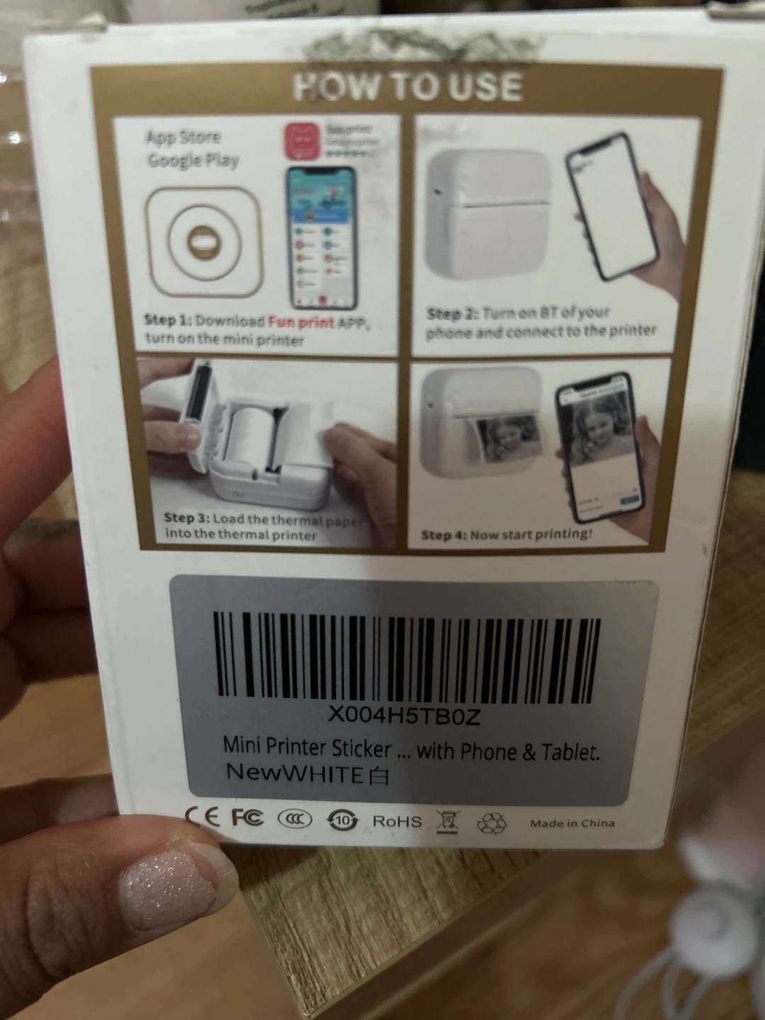 Portable Mini Printer - New White - photo 2