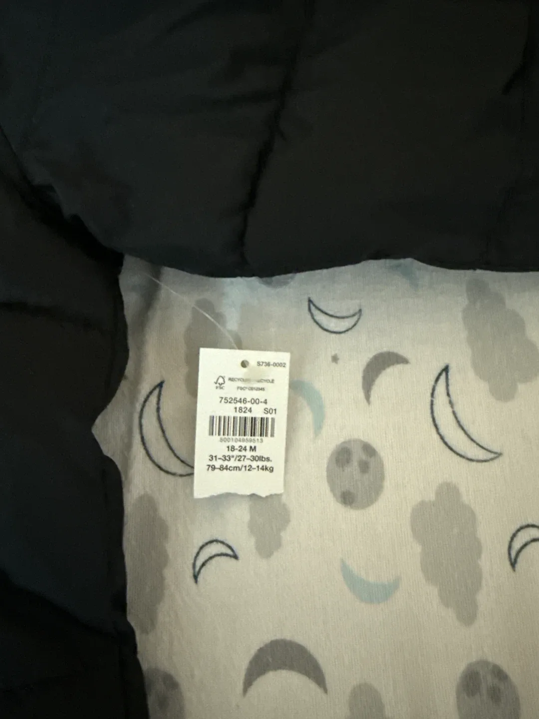 Old Navy Black Puffer Jacket 18-24 Months image indicator(2)