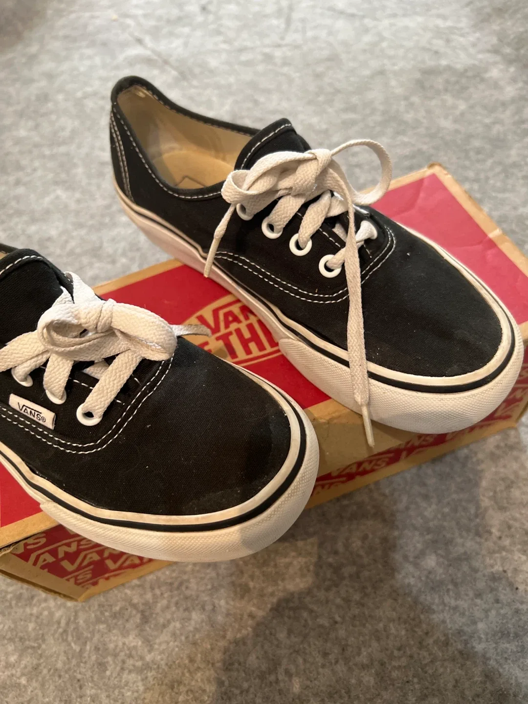 Vans Authentic Black Shoes - Women's Size 7 thumbnail