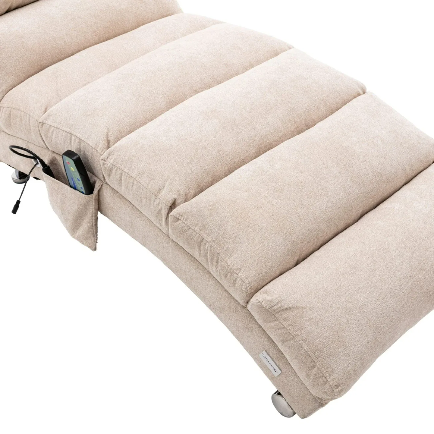 HomSof Armless Beige Chaise Lounge Chair image indicator(6)