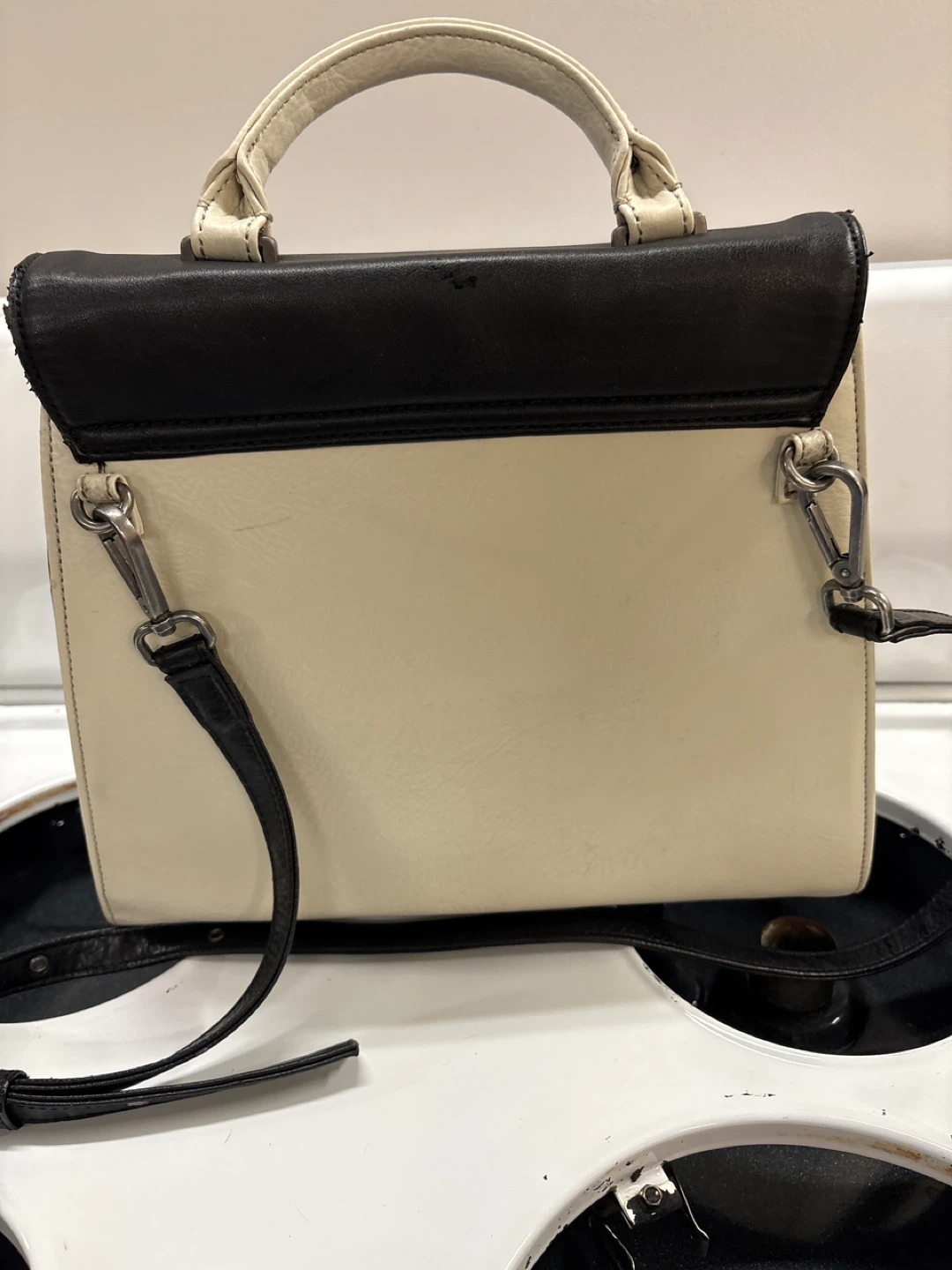 Matt & Nat Black & Cream Satchel Bag - photo 2