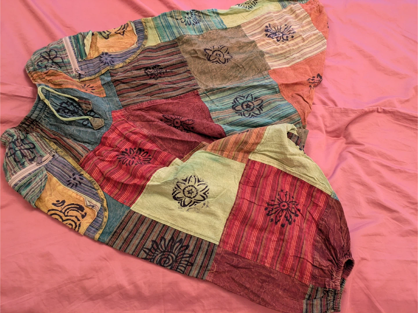 Patchwork Cotton Pants - Made in Nepal