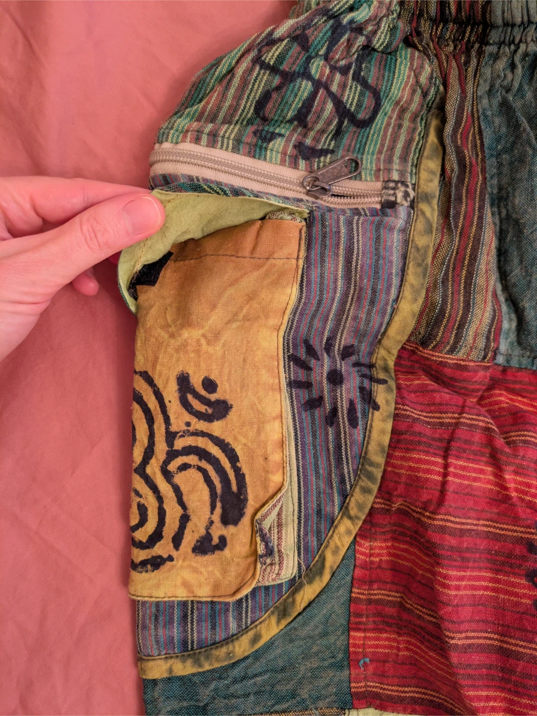 Patchwork Cotton Pants - Made in Nepal - photo 2