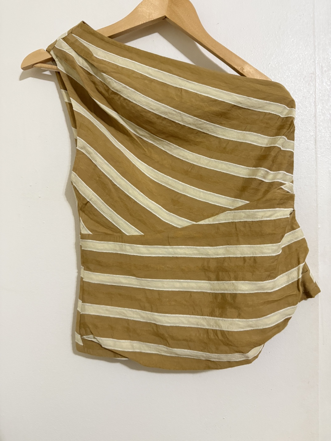 Zara Striped One-Shoulder Top - photo 3