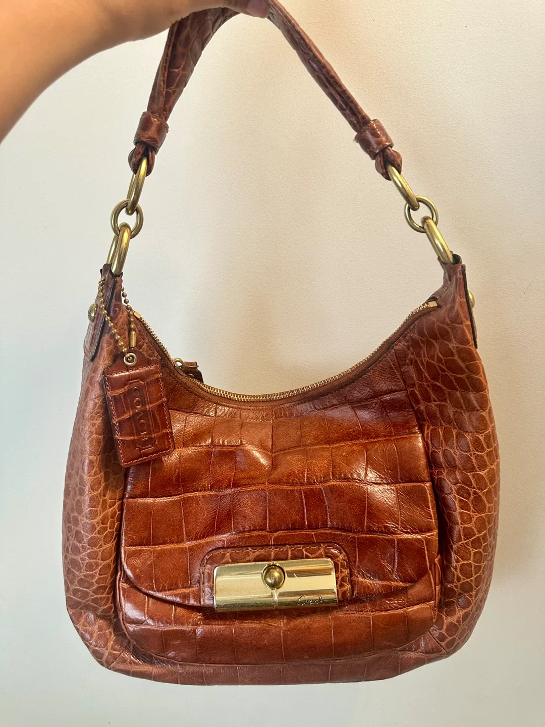 Limited edition Coach crocodile Leather Shoulder Bag thumbnail