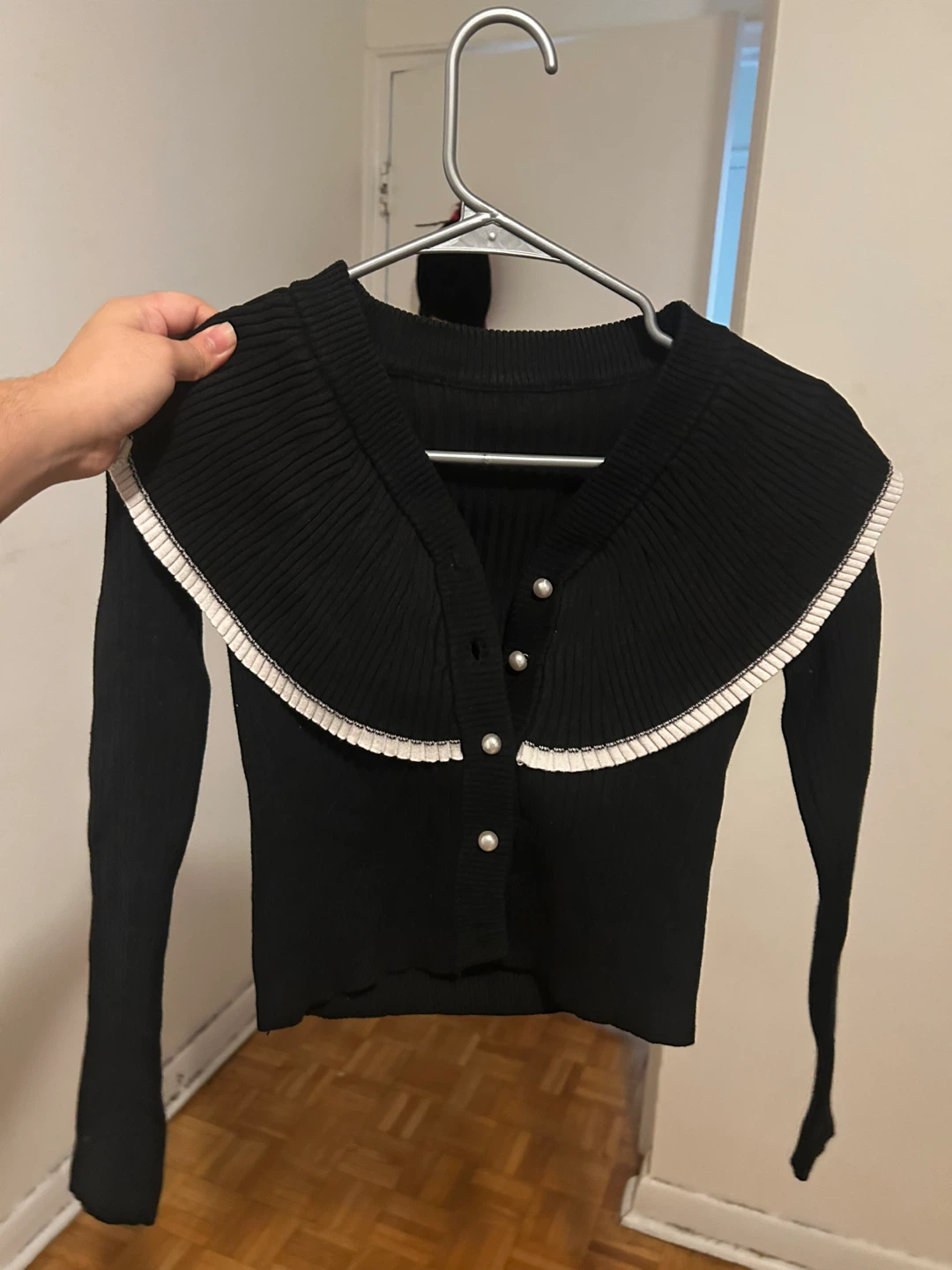Black Knit Cardigan - Size Small