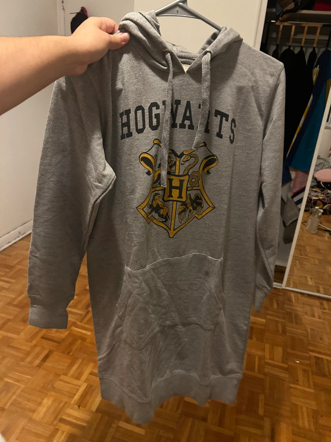 Hogwarts Harry Potter Grey Hoodie Dress - Medium