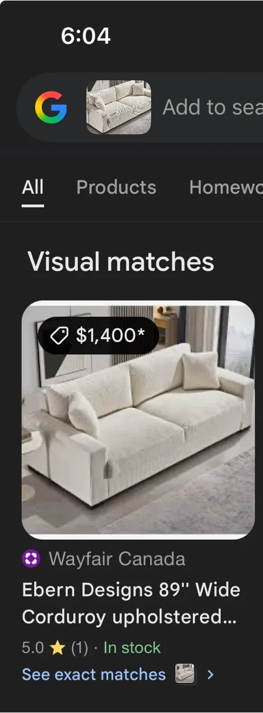 Ebern Designs 89" Wide Corduroy Upholstered Sofa image indicator(5)