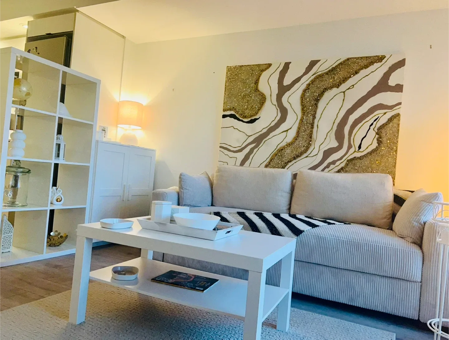 Ebern Designs 89" Wide Corduroy Upholstered Sofa image indicator(9)