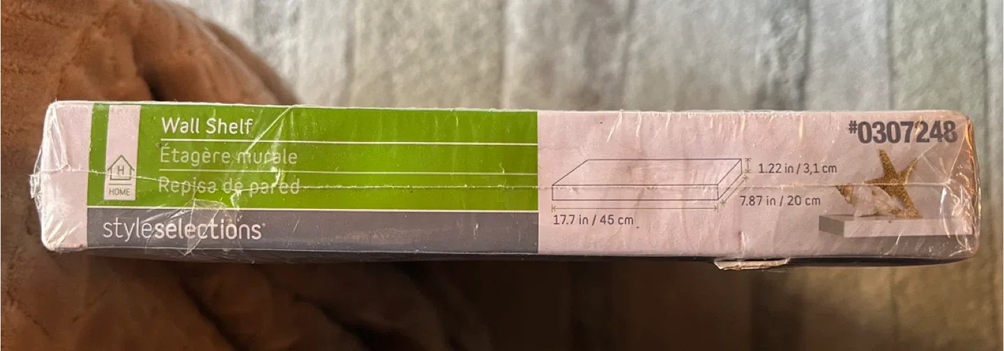 Style Selections floating Wall Shelf - New in Package! image indicator(3)