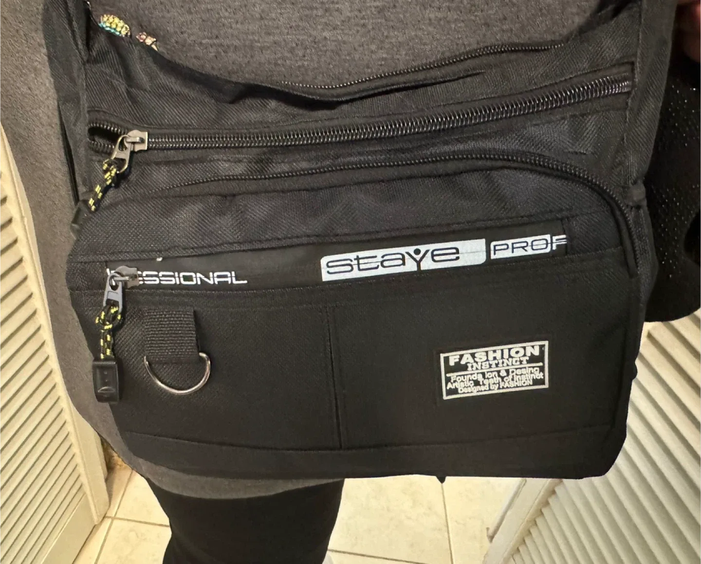 Staye Prof Black Messenger Bag image indicator(6)