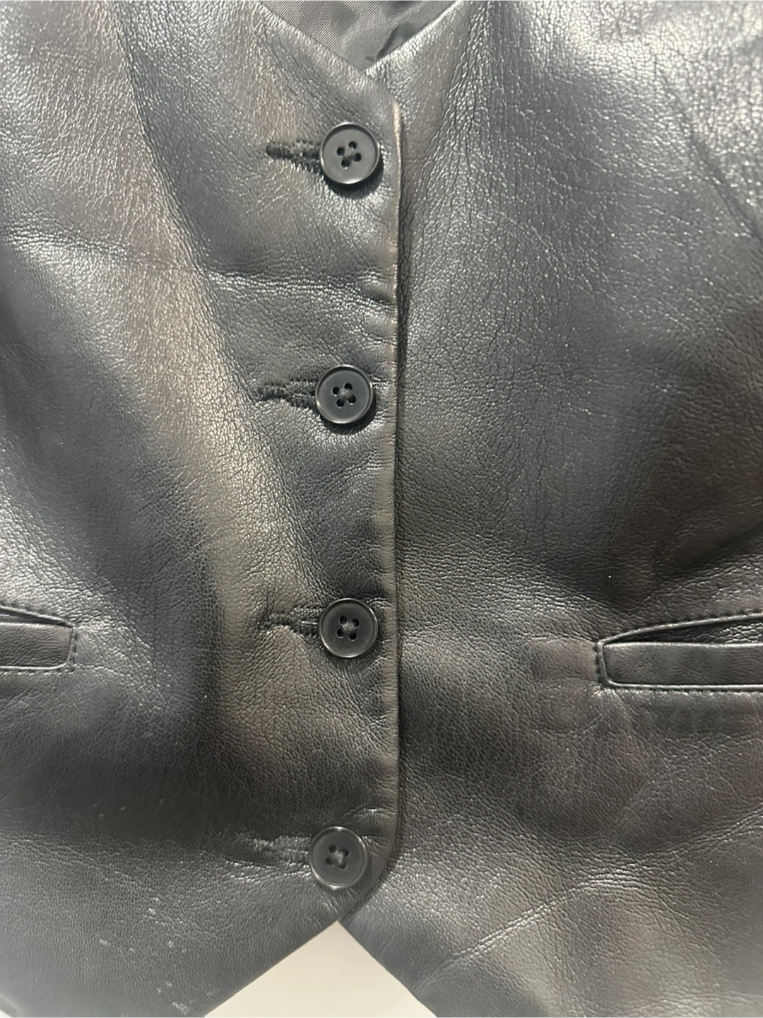 Wilfred Black Leather Vest - Size Small - photo 3