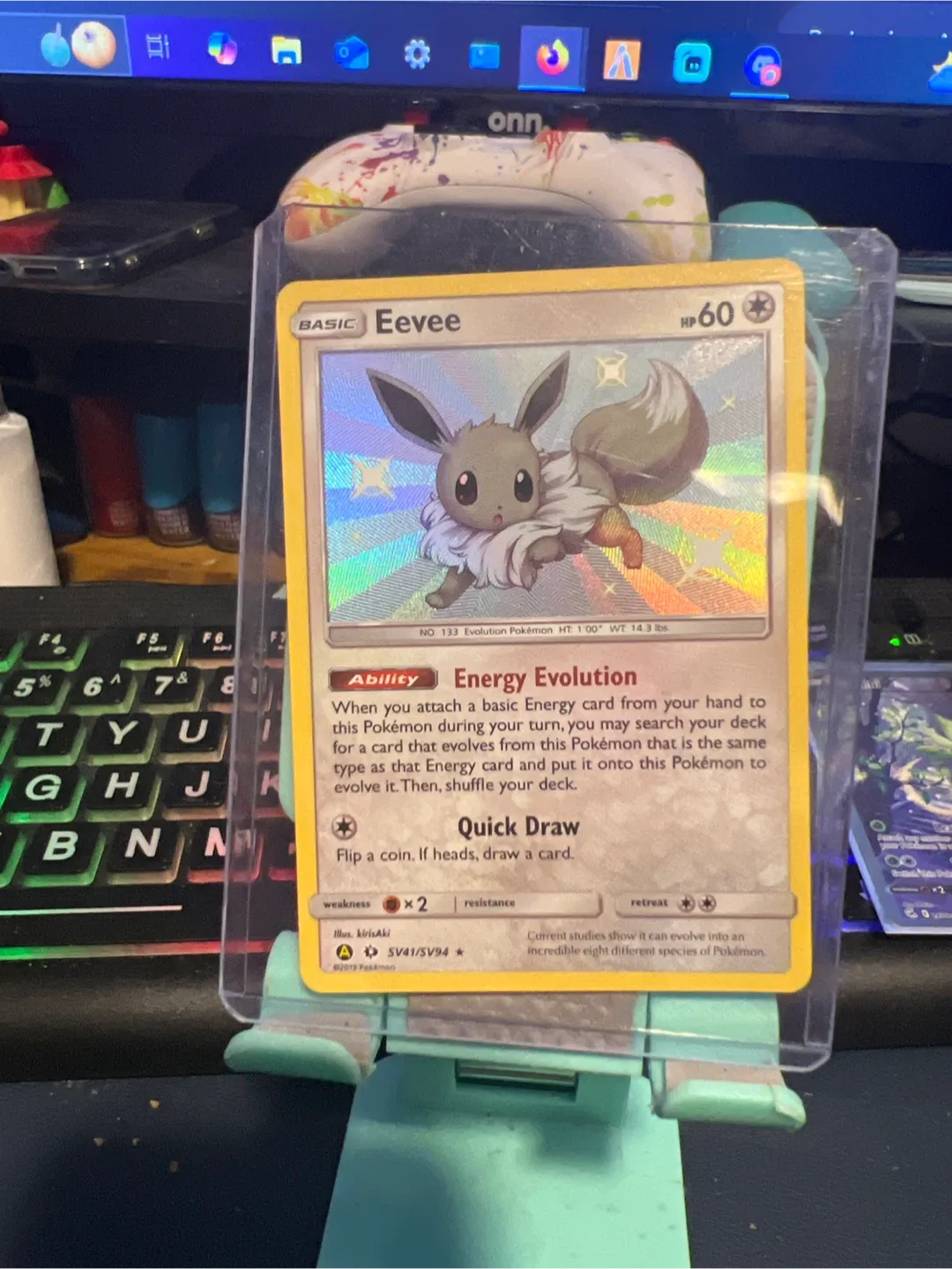 Eevee Pokemon Card - Shiny thumbnail