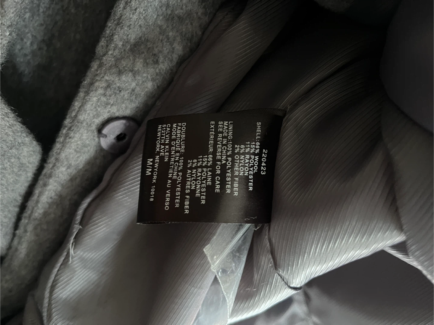 Calvin Klein Wool Blend Belted Coat - Size M - photo 3