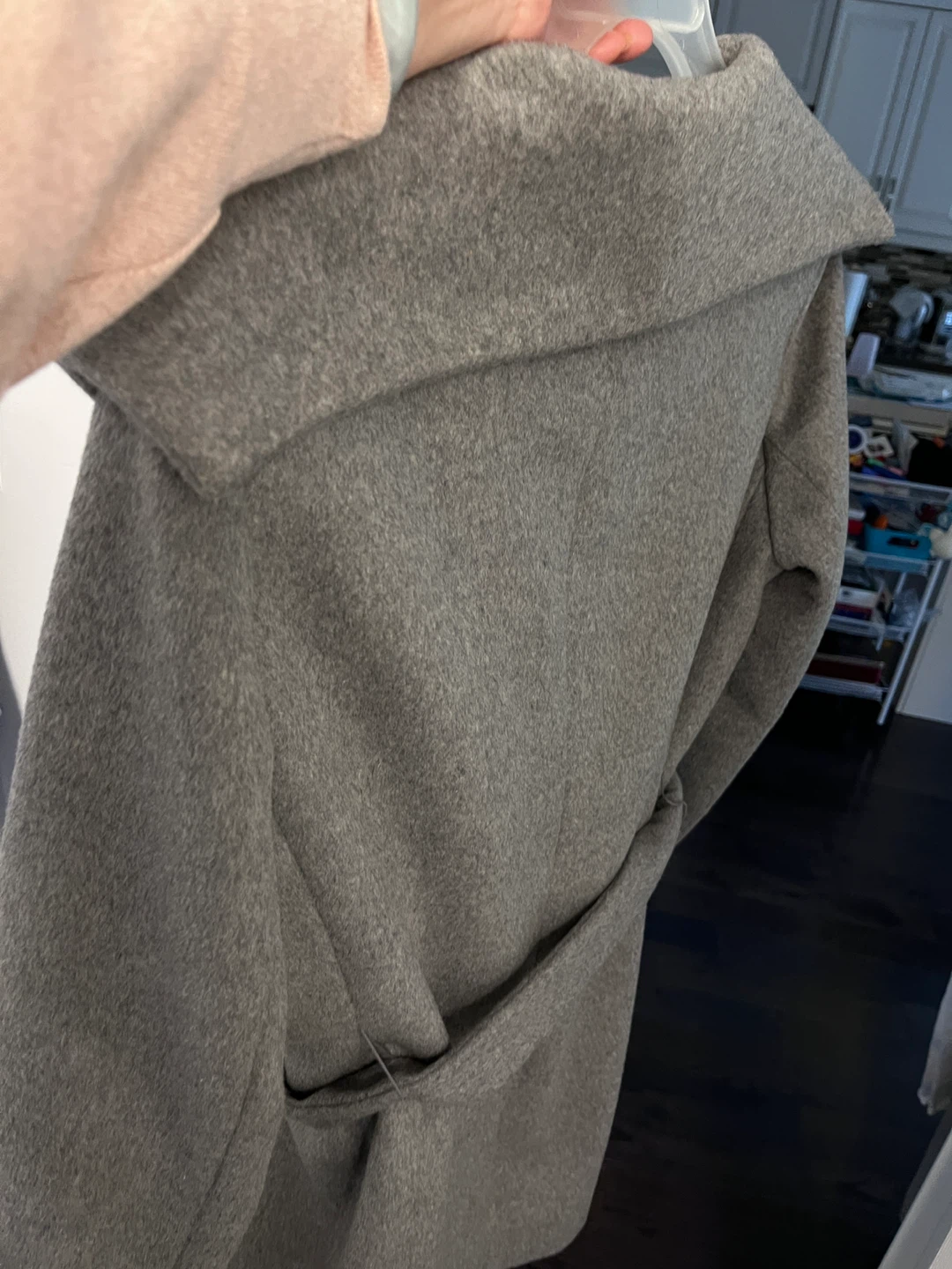 Calvin Klein Wool Blend Belted Coat - Size M - photo 2