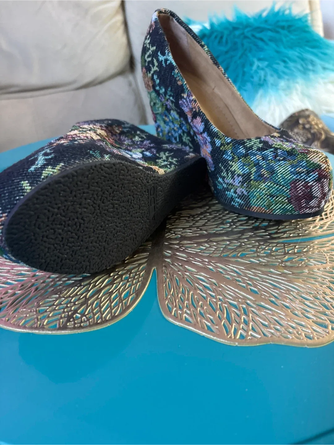 Aldo Floral Wedge Heels - Size 6.5 image indicator(3)