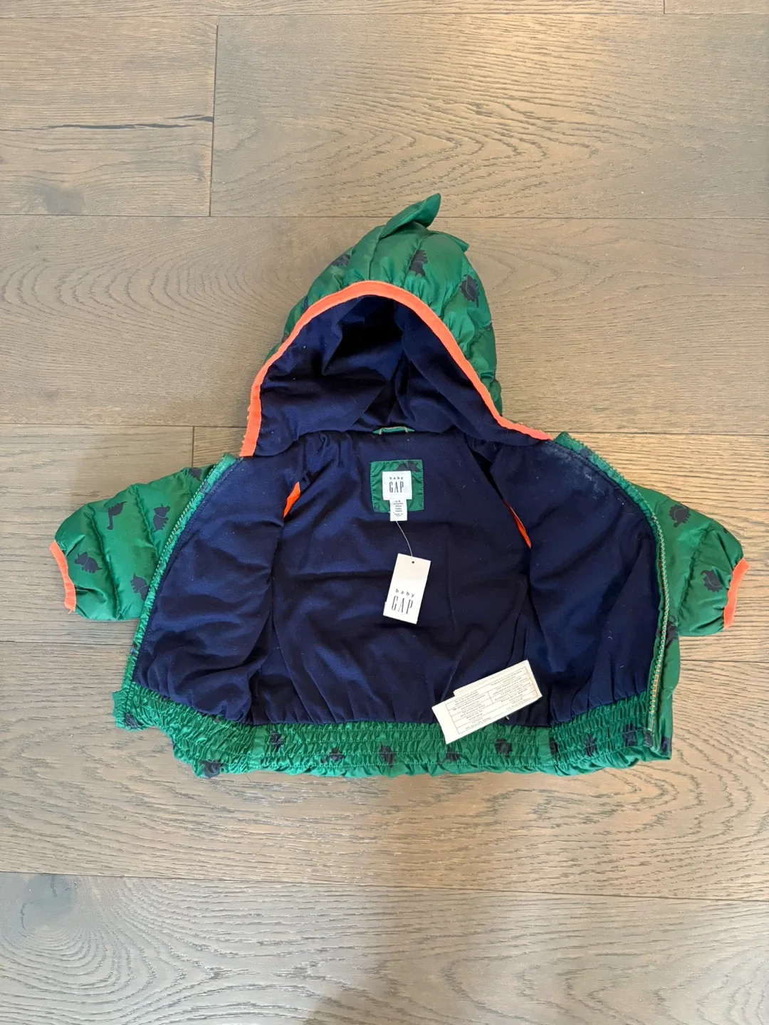 Baby gap boys down filled fall jacket 0-6M NWT ret $98 image indicator(4)