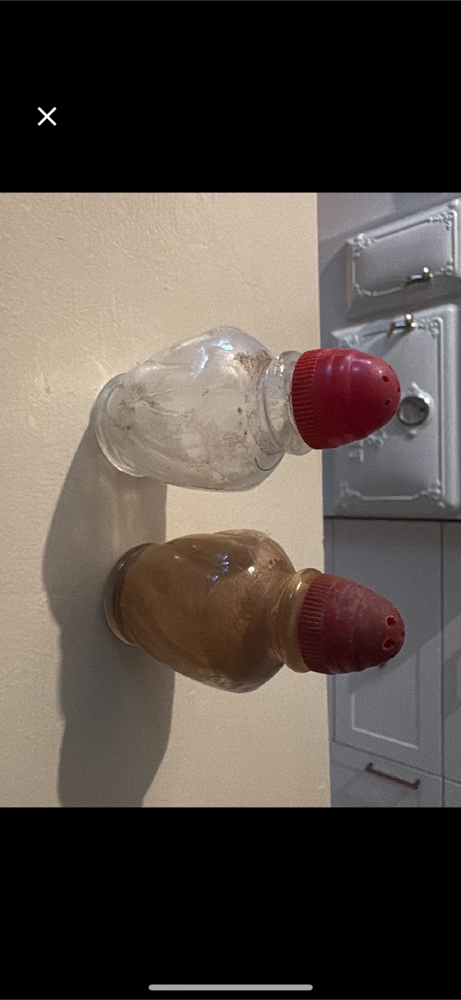 Vintage Glass Salt & Pepper Shakers