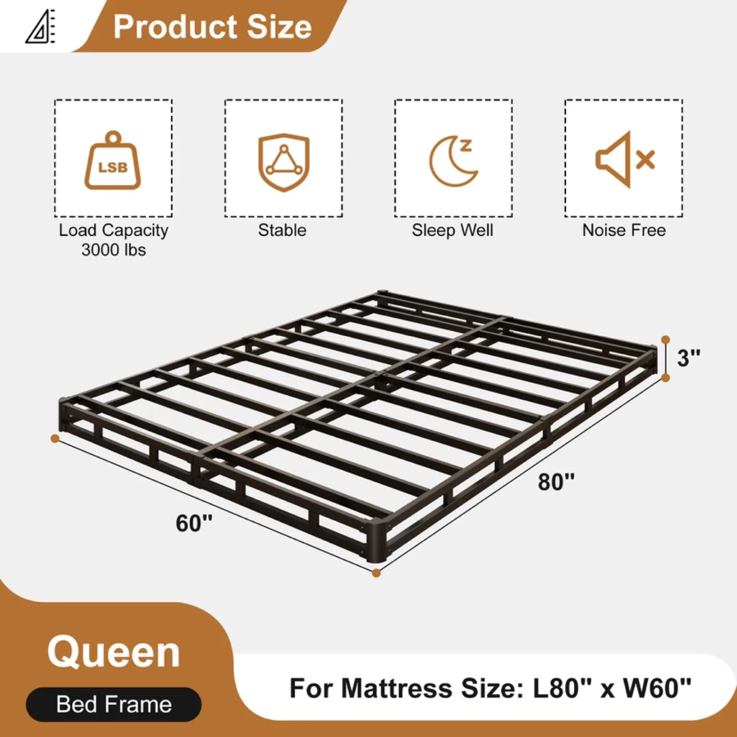 Lutown-Teen 3 Inch Queen Box Spring Low Profile image indicator(2)