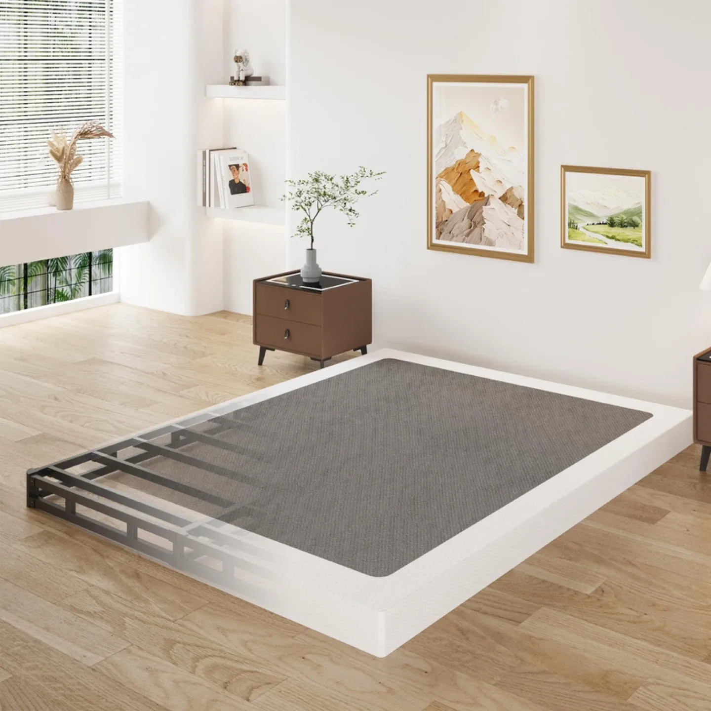 Lutown-Teen 3 Inch Queen Box Spring Low Profile