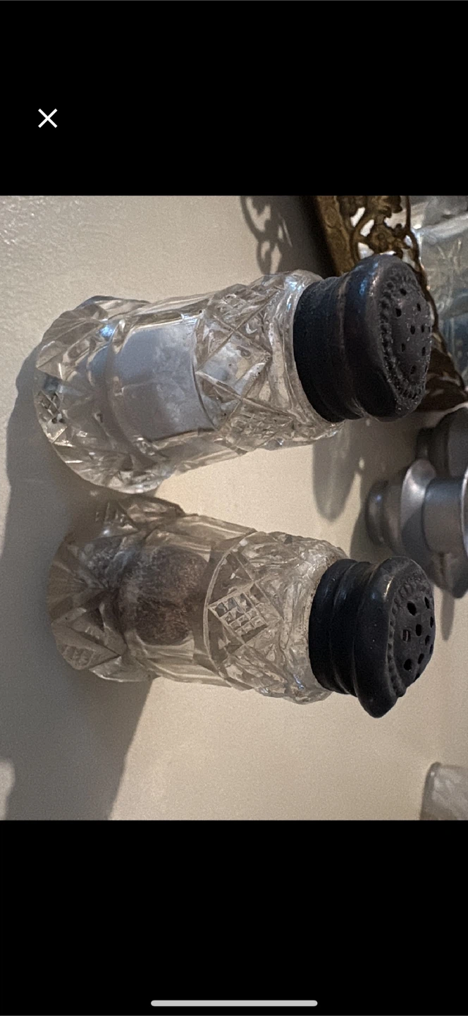 Crystal Salt and Pepper Shakers