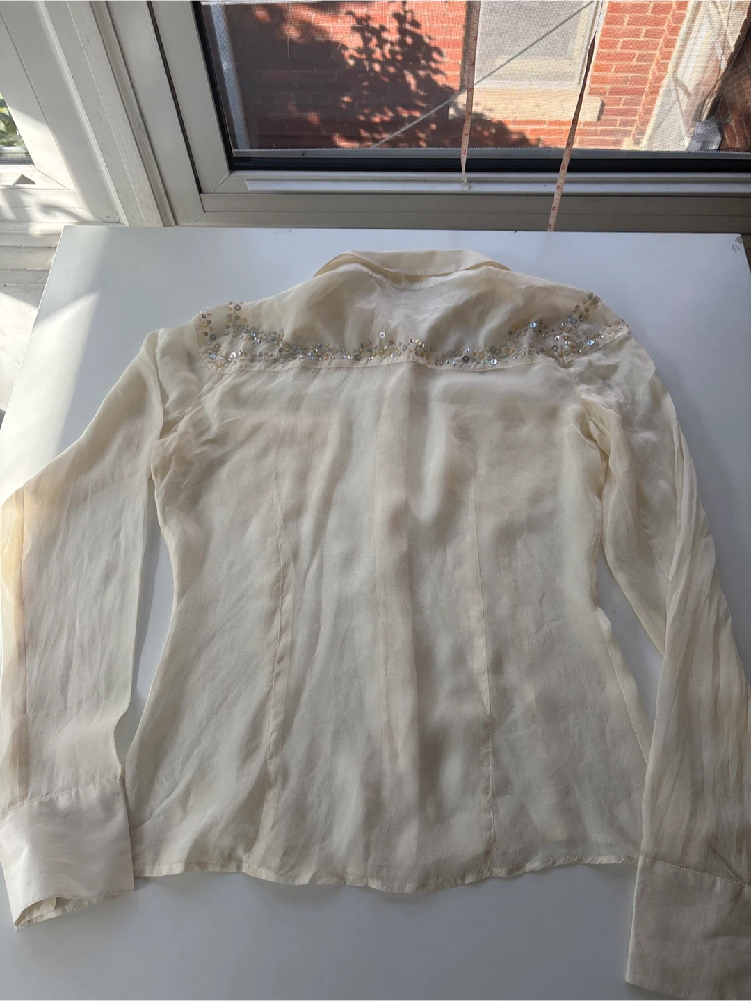 Silk Blouse with Embellishments - photo 5