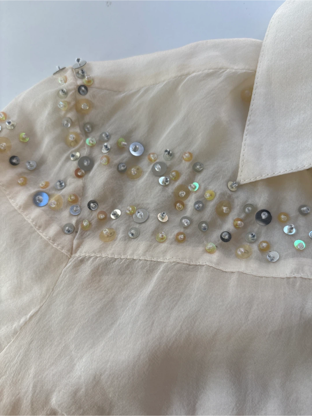 Silk Blouse with Embellishments - photo 3