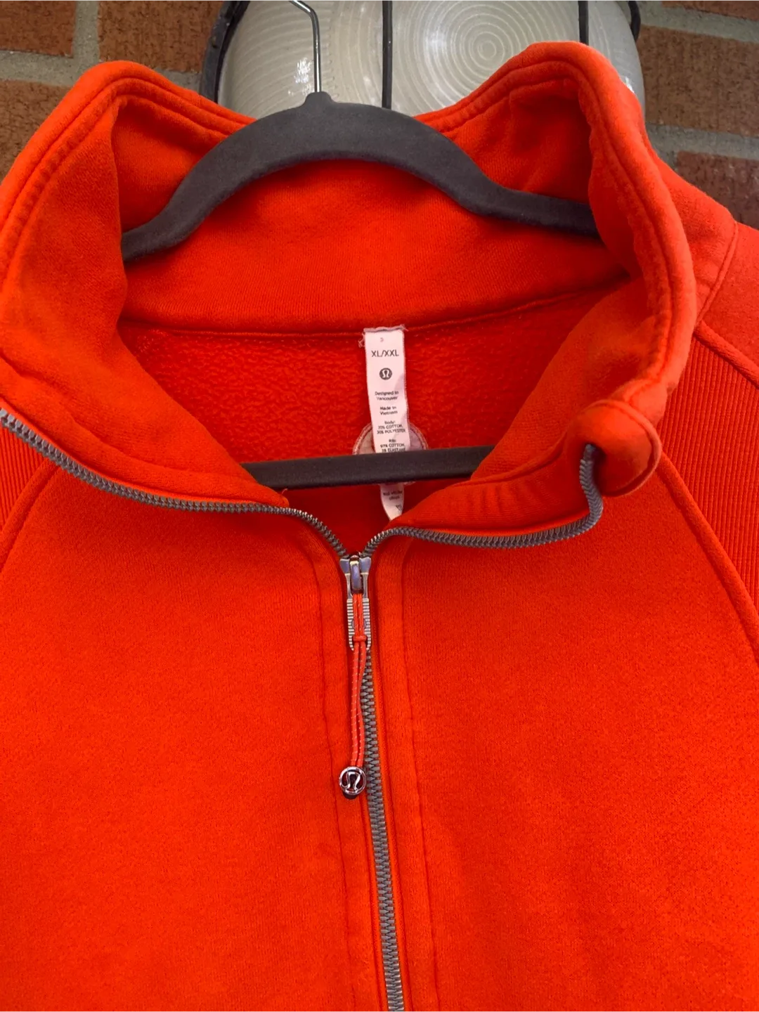 Lululemon Orange Half-Zip Pullover XL/XXL image indicator(2)