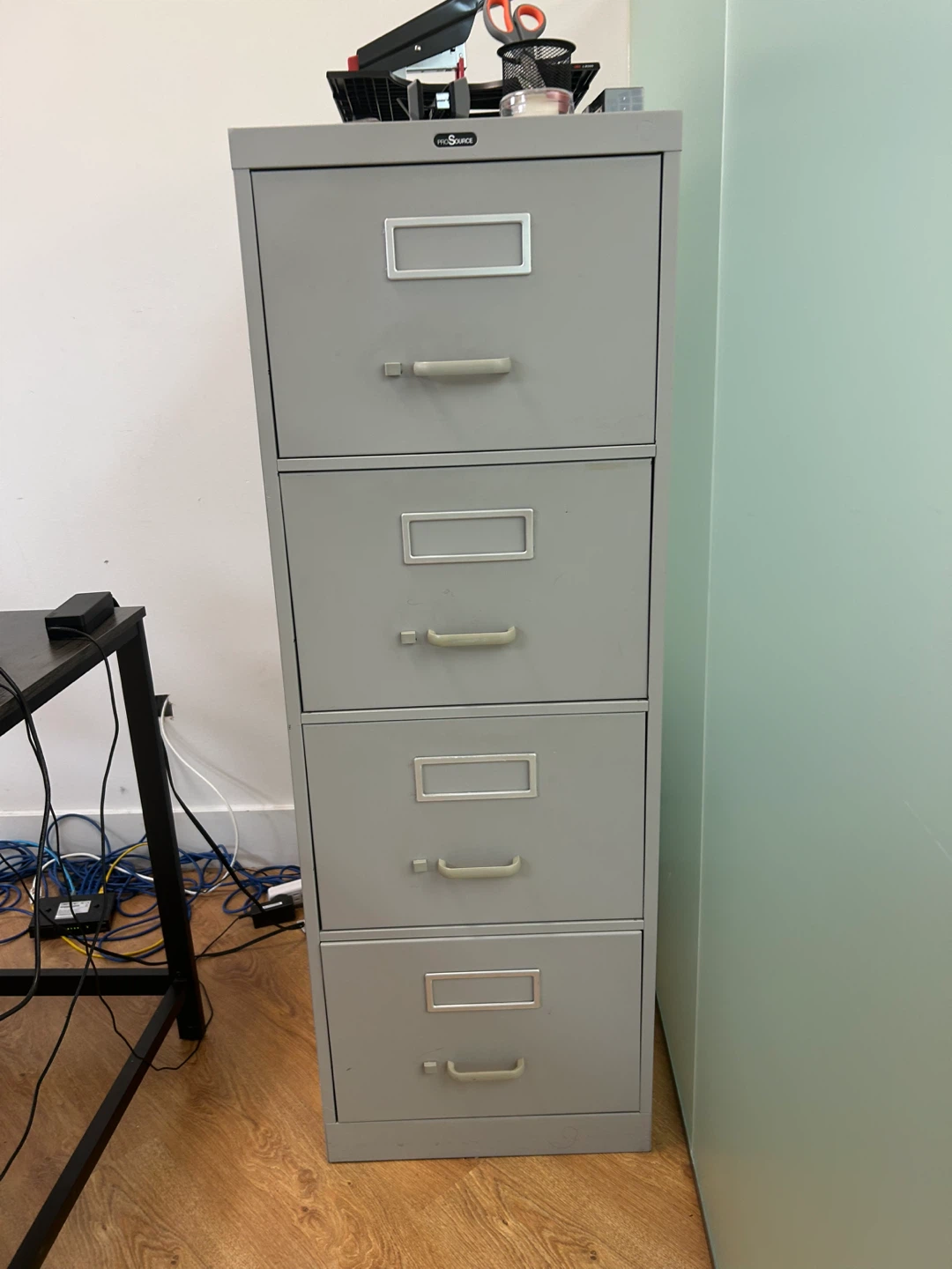 ProSource Grey Filing Cabinet - 4 Drawers